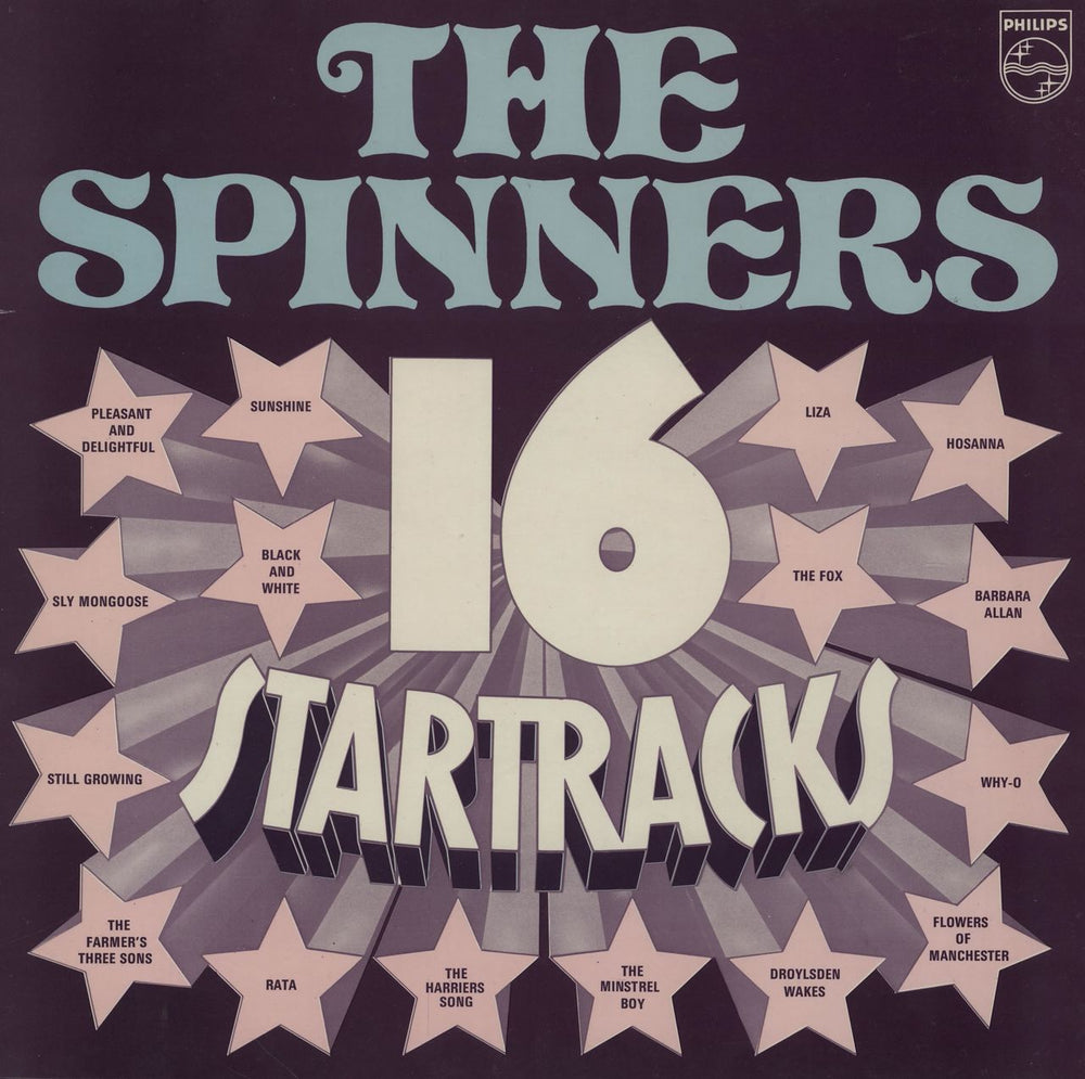 The Spinners 16 Star Tracks UK vinyl LP album (LP record) 6308064