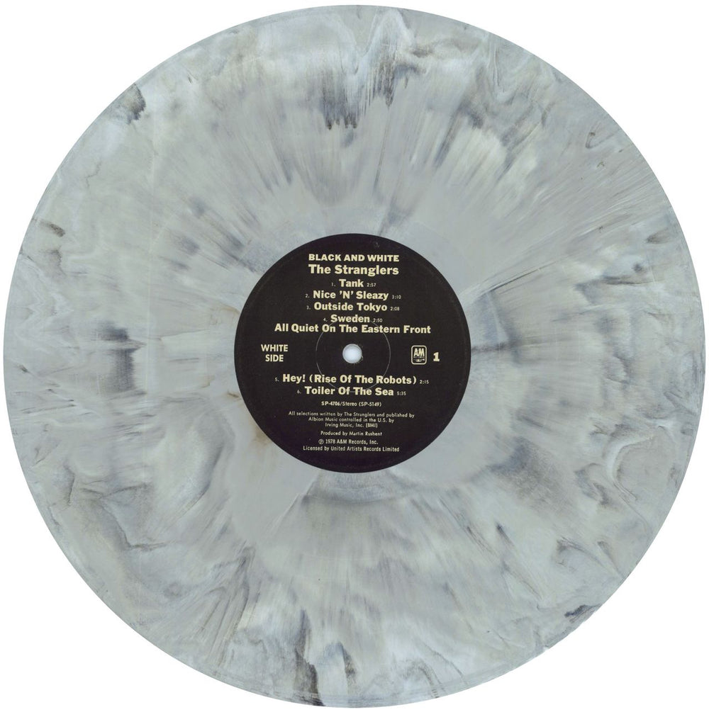 The Stranglers Black And White - Marbled Vinyl - EX US vinyl LP album (LP record) STRLPBL684658