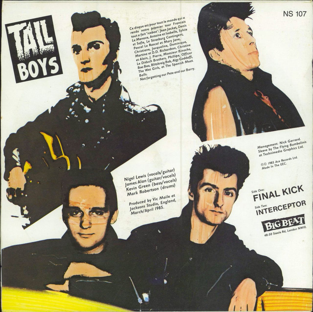 The Tall Boys Final Kick UK 7" vinyl single (7 inch record / 45)