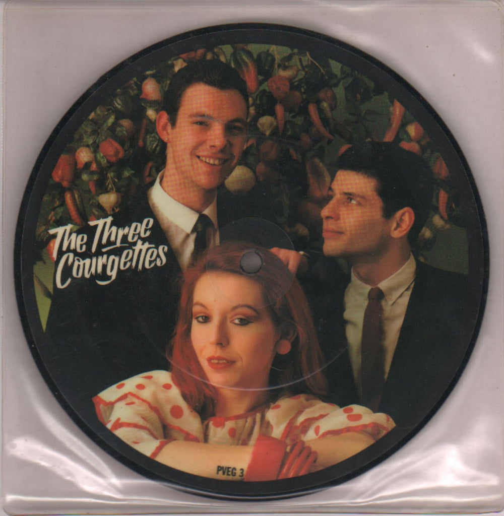 The Three Courgettes The Three Courgettes UK 7" vinyl picture disc (7 inch picture disc single) PVEG3