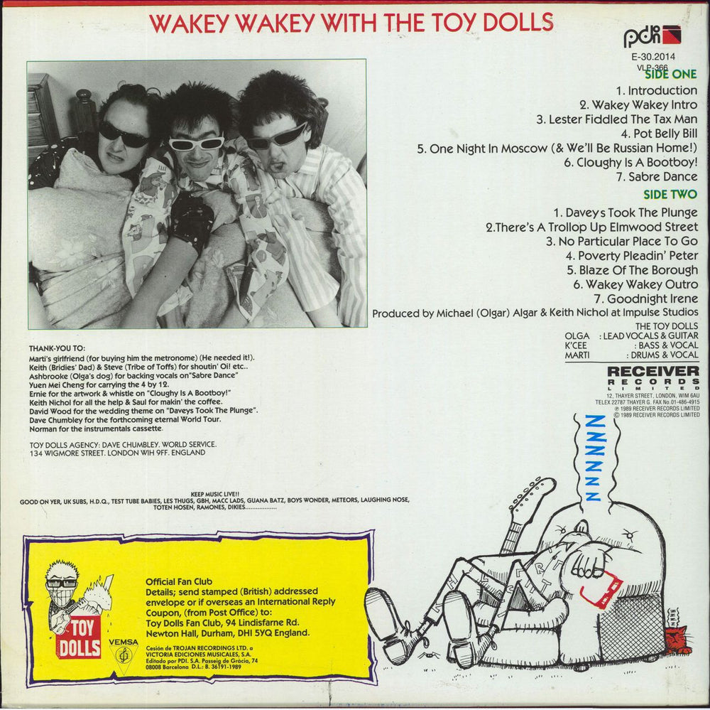 The Toy Dolls (70s) Wakey Wakey! Spanish vinyl LP album (LP record)