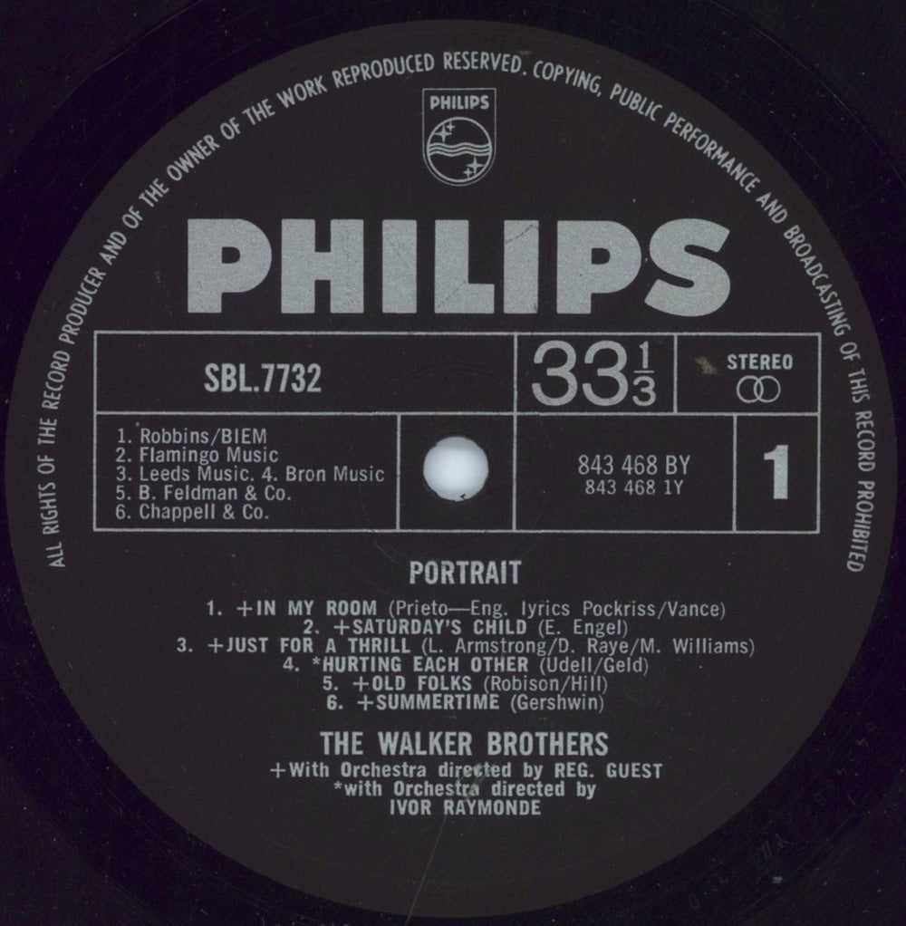 The Walker Brothers Portrait - Stereo UK vinyl LP album (LP record) TWBLPPO227918