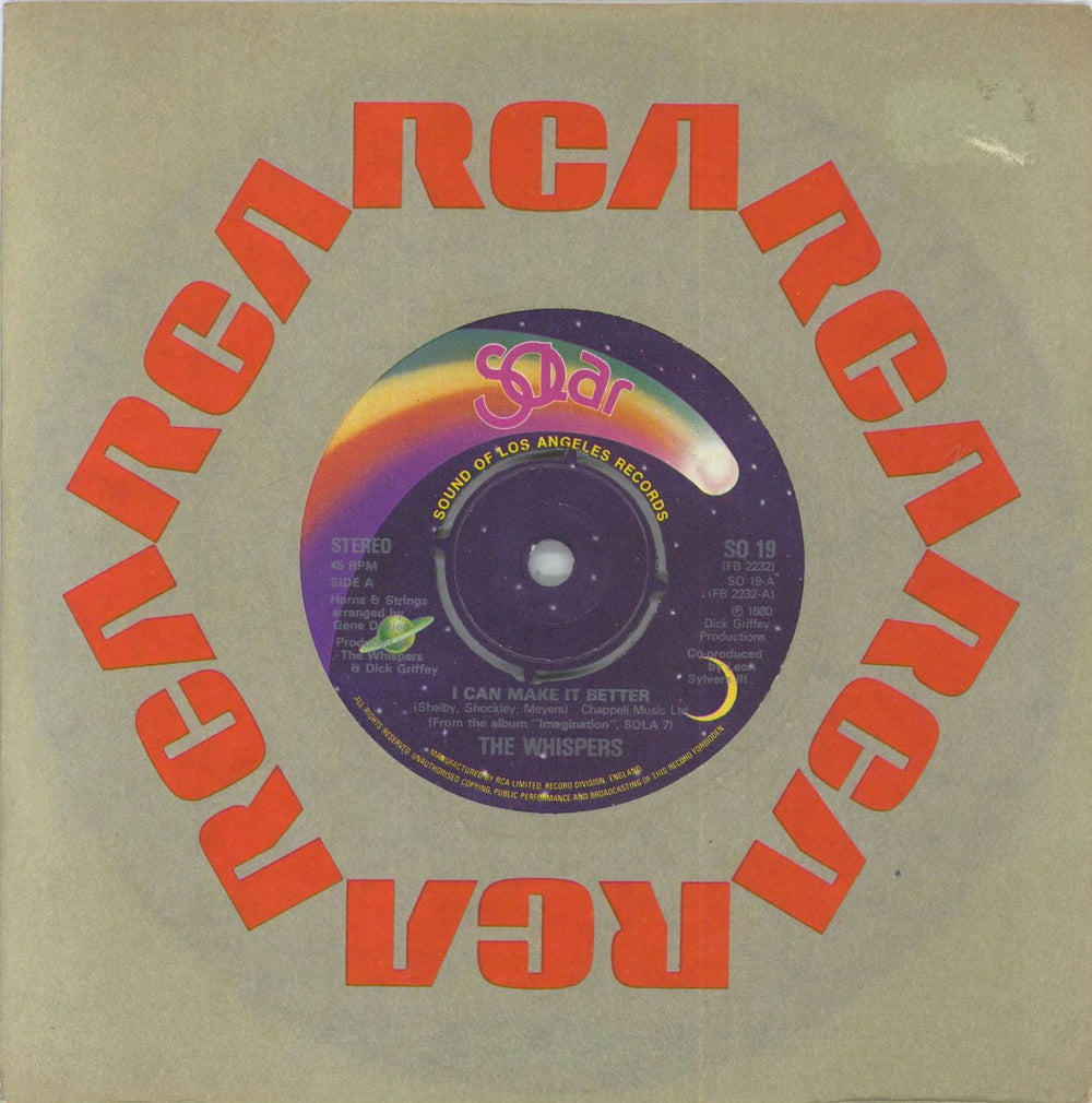 The Whispers I Can Make It Better UK 7" vinyl single (7 inch record / 45) SO19