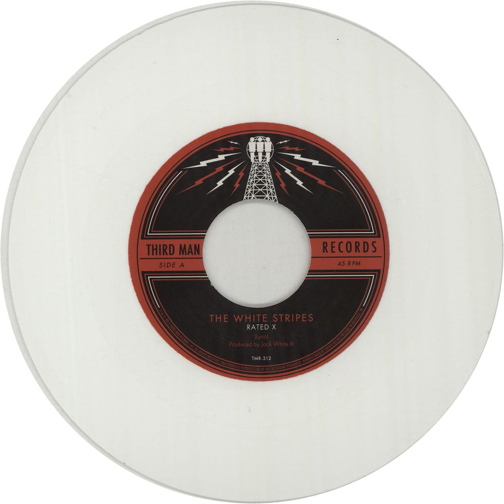 The White Stripes Rated X - White Vinyl US 7" vinyl single (7 inch record / 45) WST07RA660376