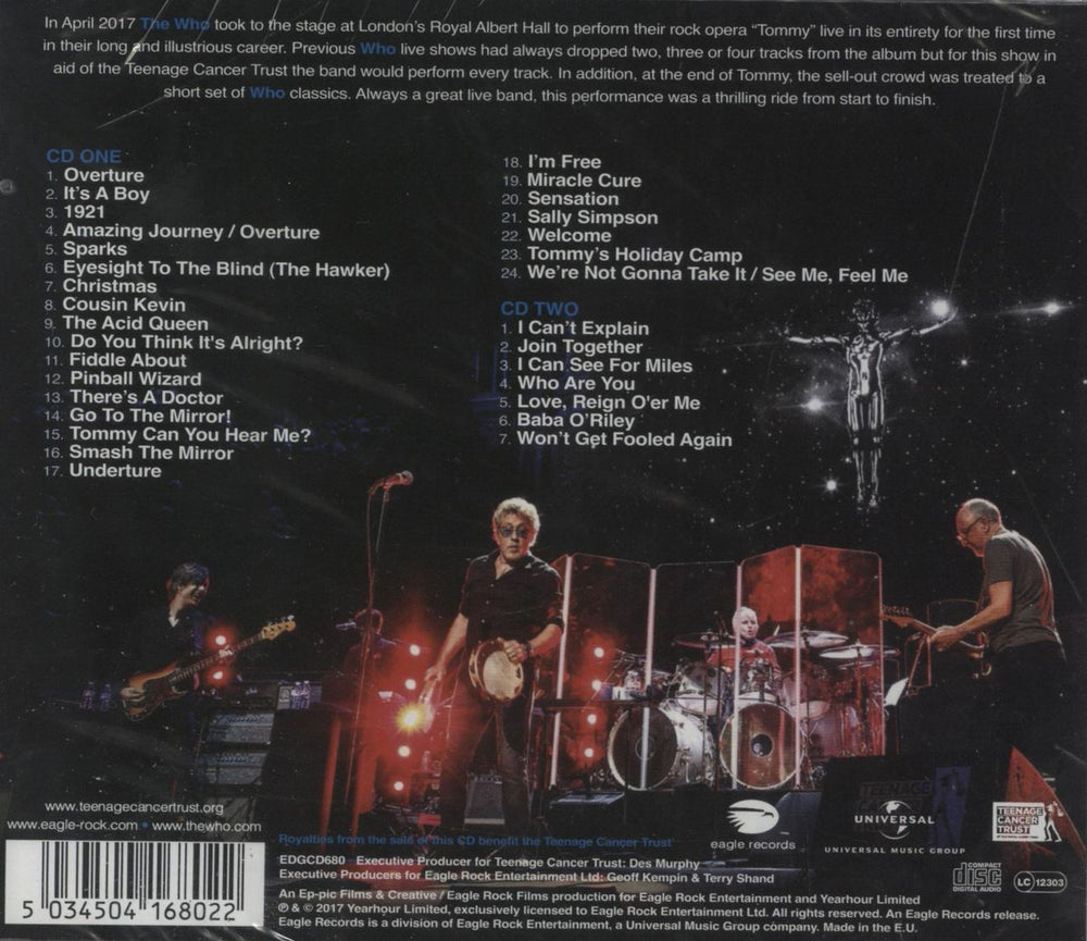 The Who Tommy: Live At The Royal Albert Hall - Sealed UK 2 CD album set (Double CD) 5034504168022