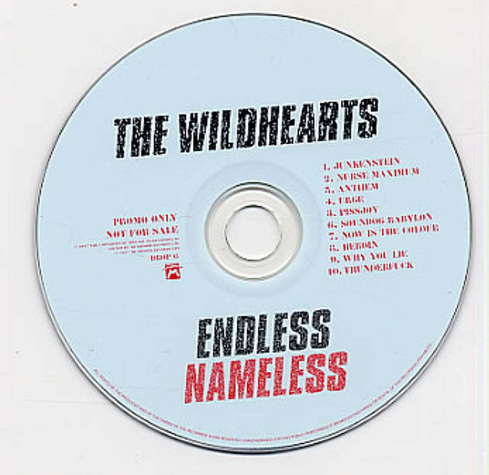 The Wildhearts Endless Nameless UK Promo CD album (CDLP) DROP6