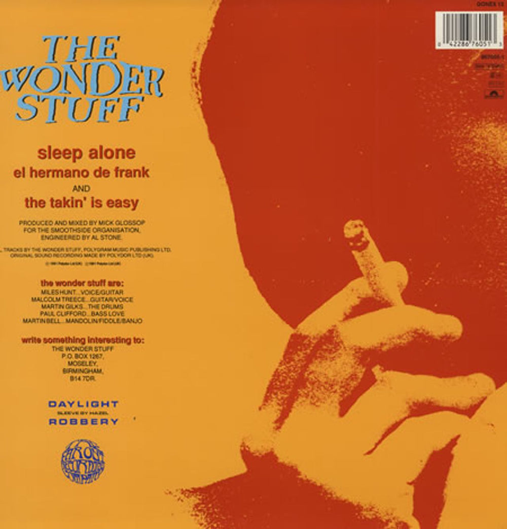 The Wonder Stuff Sleep Alone UK 12" vinyl single (12 inch record / Maxi-single) WON12SL120370