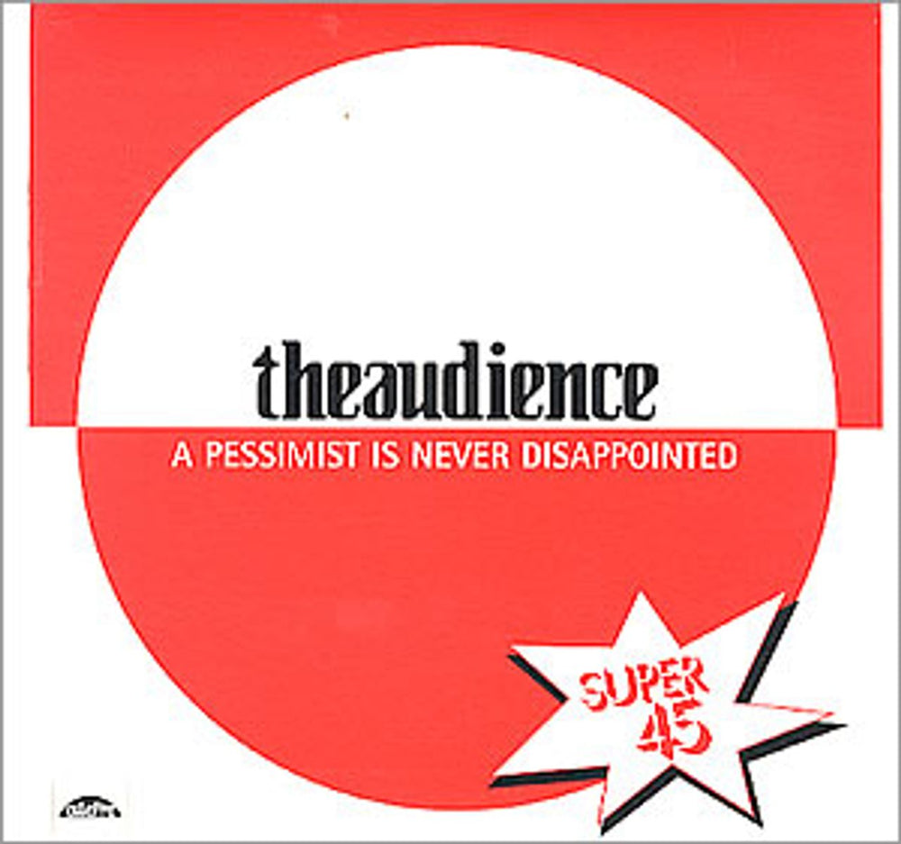 Theaudience A Pessimist Is Never Disappointed - Hand Numbered Sleeve UK Promo 7" vinyl single (7 inch record / 45) AUDDJ3