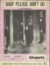 Them Baby Please Don't Go UK sheet music SHEET MUSIC