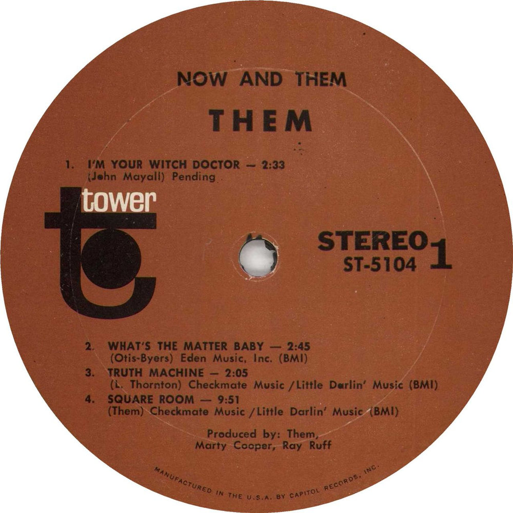 Them Now - And "Them" US vinyl LP album (LP record) T-MLPNO737354