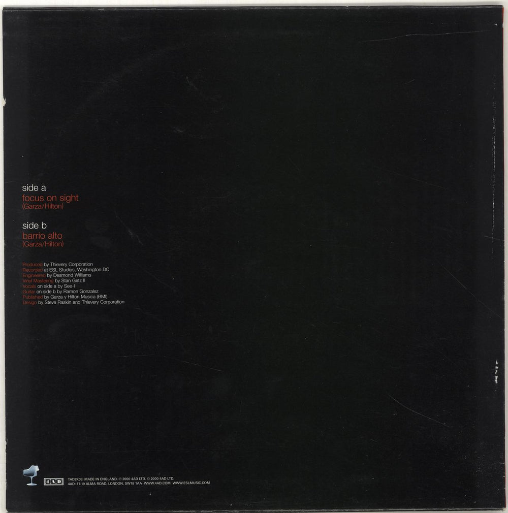 Thievery Corporation Sound File 001 UK 10" vinyl single (10 inch record)