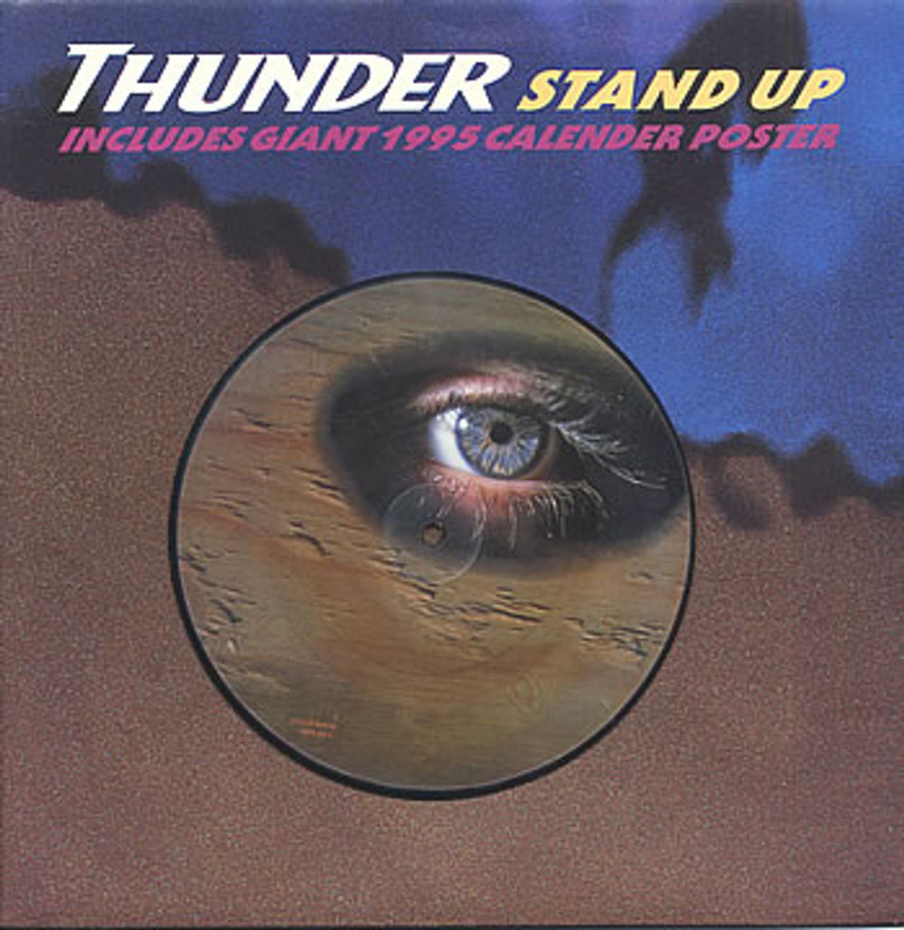 Thunder Stand Up + Poster UK 7" vinyl picture disc (7 inch picture disc single) EMPD365