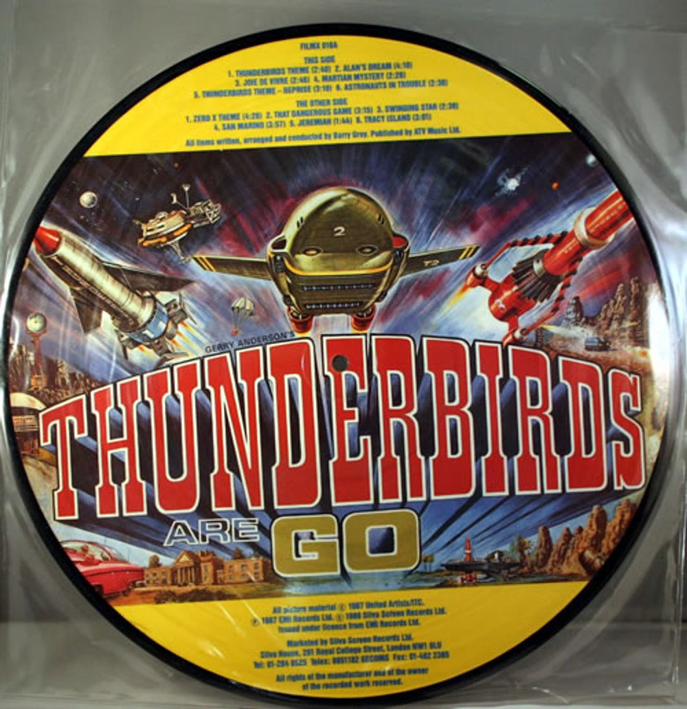 Thunderbirds Thunderbird's Are Go UK picture disc LP (vinyl picture disc album) FILMX018