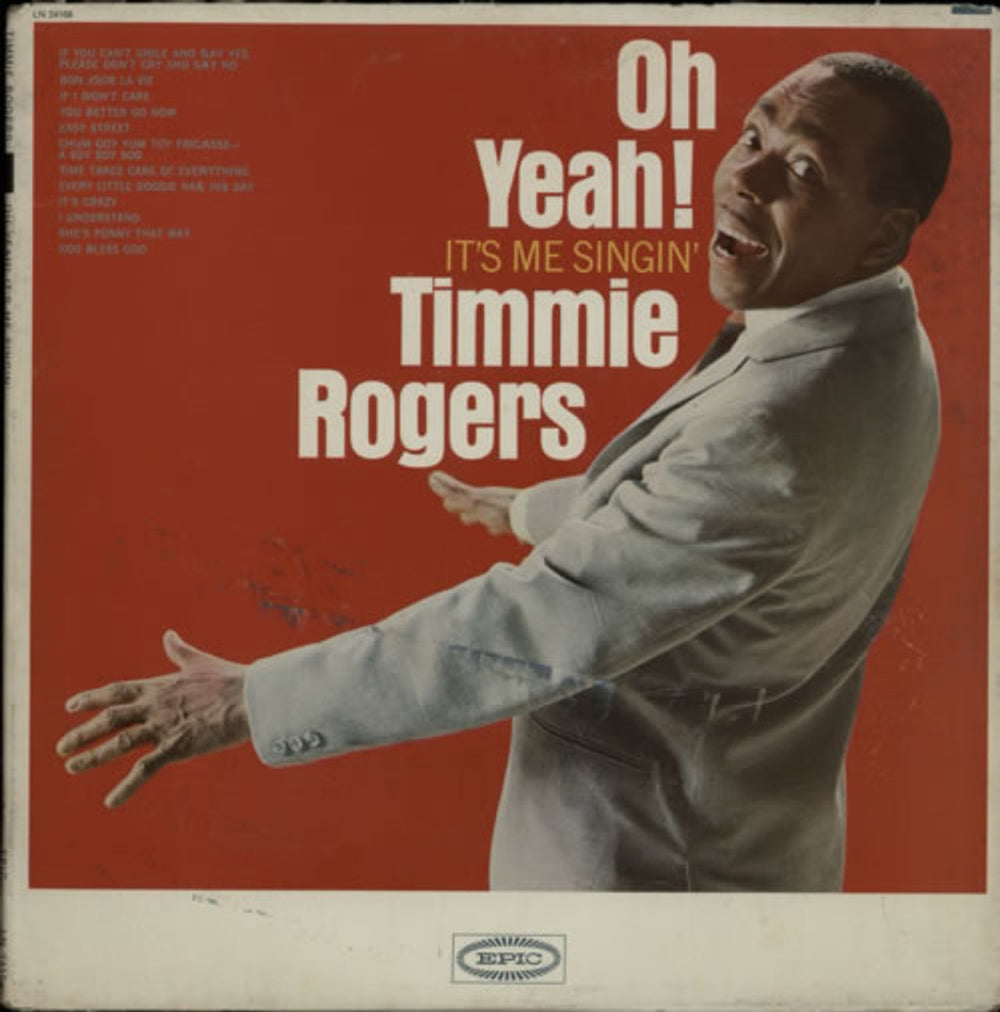 Timmie Rogers Oh Yeah! It's Me Singin' US Promo vinyl LP album (LP record) LN24168