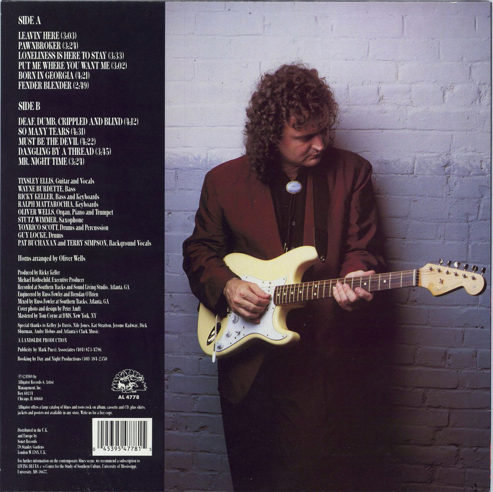 Tinsley Ellis Fanning The Flames US vinyl LP album (LP record)