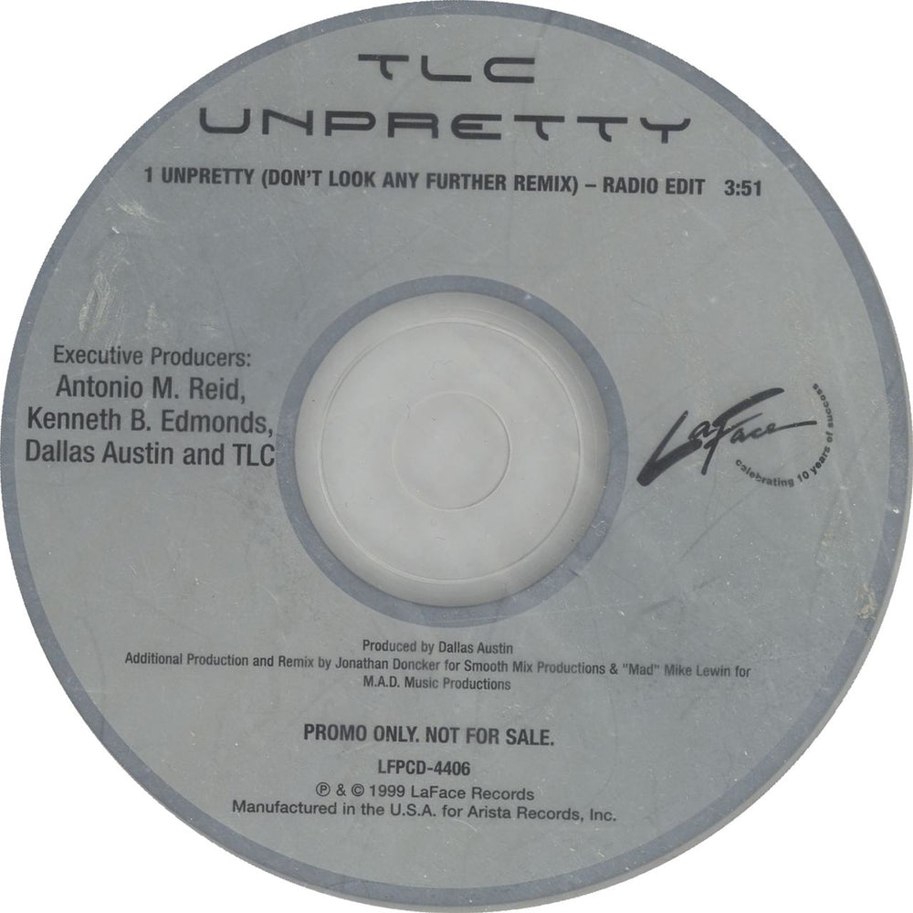 TLC Unpretty US Promo CD single (CD5 / 5") LFPCD-4406