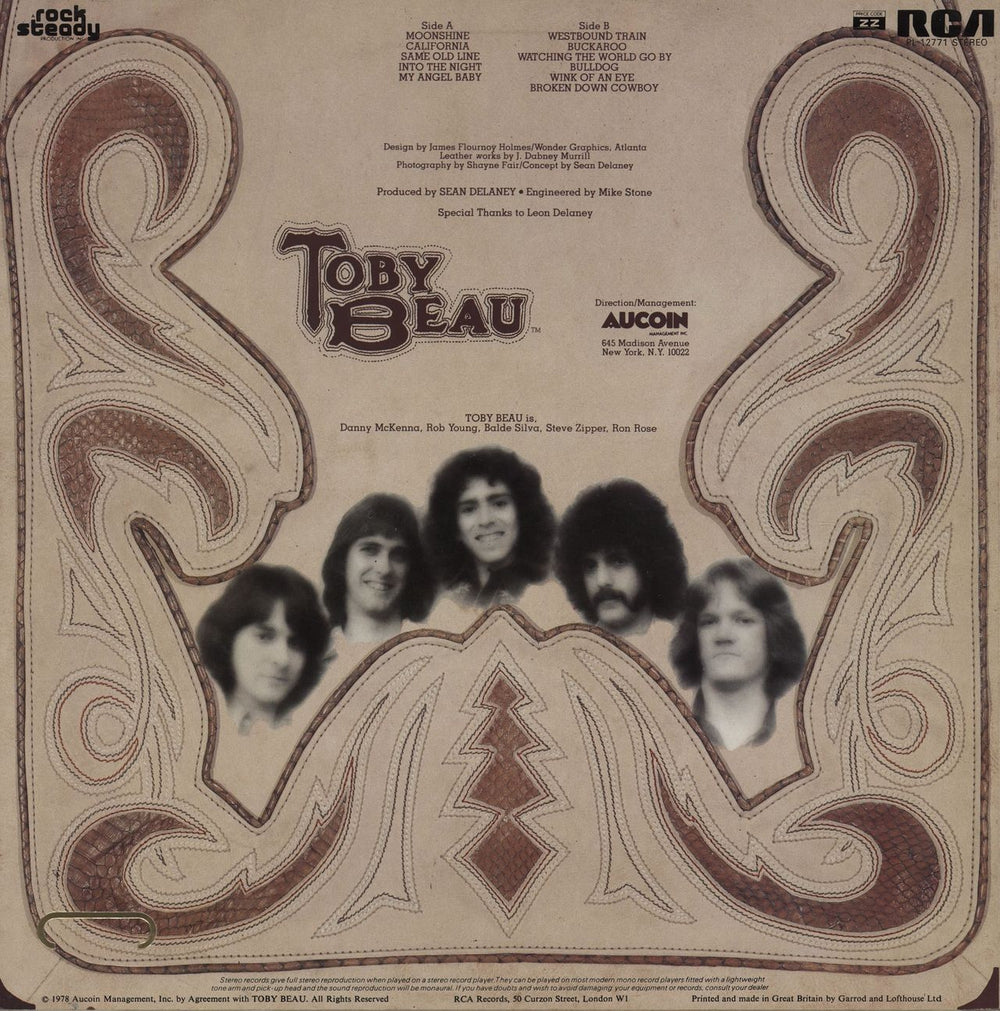 Toby Beau Toby Beau UK vinyl LP album (LP record)