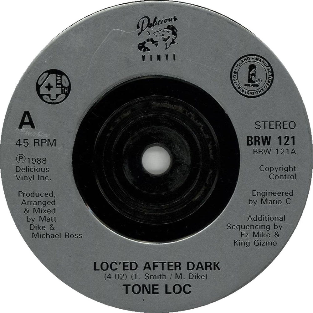 Tone Loc Loc'ed After Dark UK 7" vinyl single (7 inch record / 45) BRW121