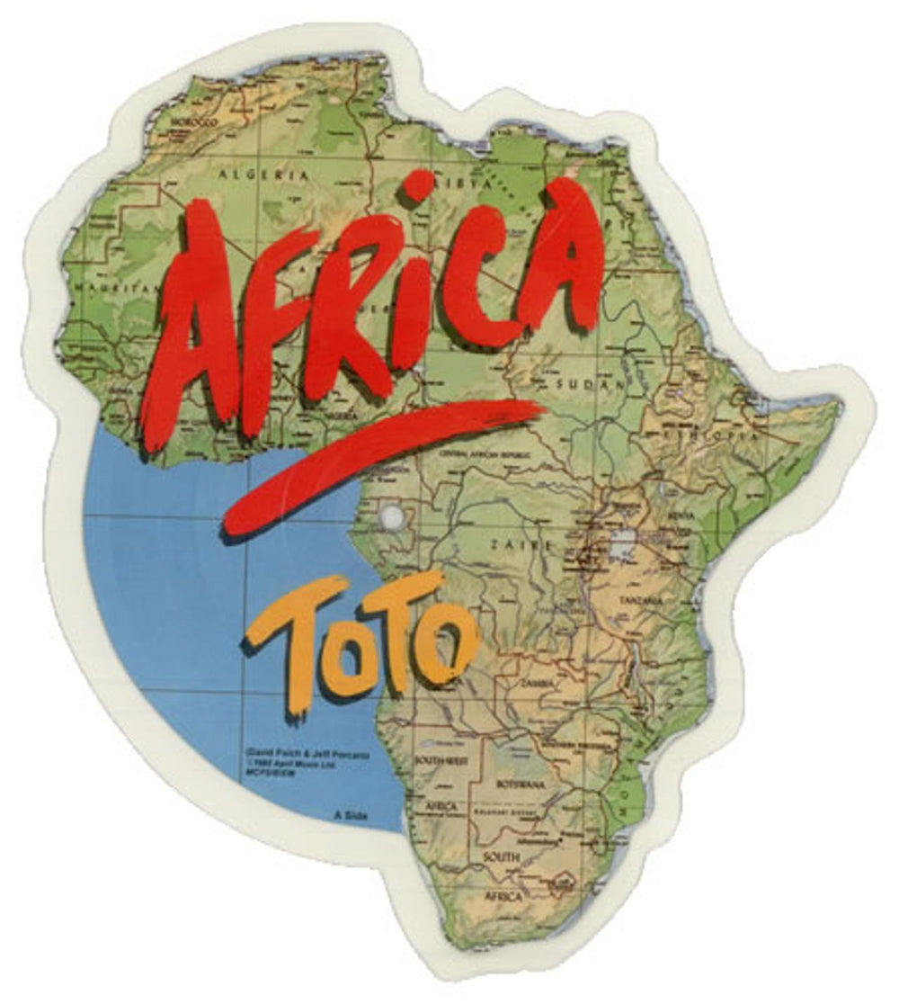 Toto Africa UK shaped picture disc (picture disc vinyl record) CBSA11-2510