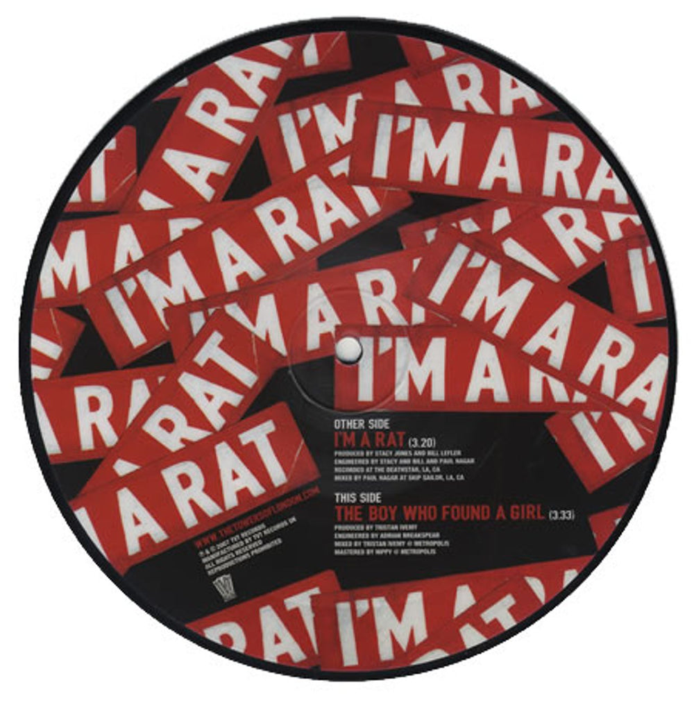 Towers Of London I'm A Rat UK 7" vinyl picture disc (7 inch picture disc single) TJD7PIM389576