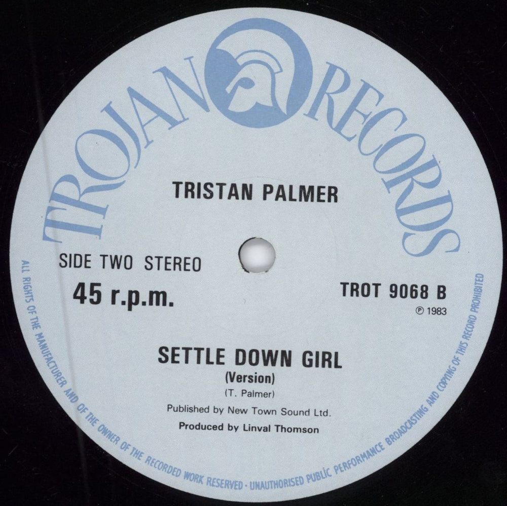 Tristan Palmer Settle Down Girl UK 12" vinyl single (12 inch record / Maxi-single)