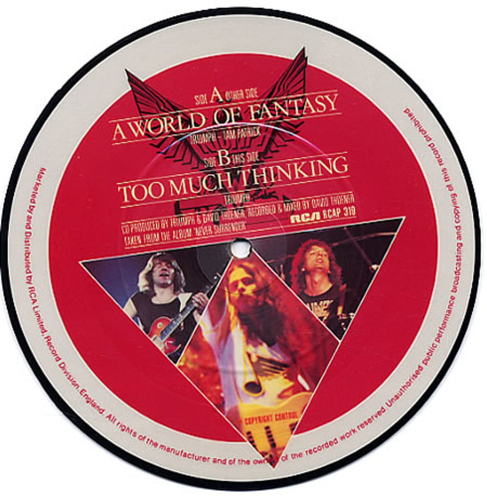 Triumph A World Of Fantasy UK 7" vinyl picture disc (7 inch picture disc single) UMP7PAW341239