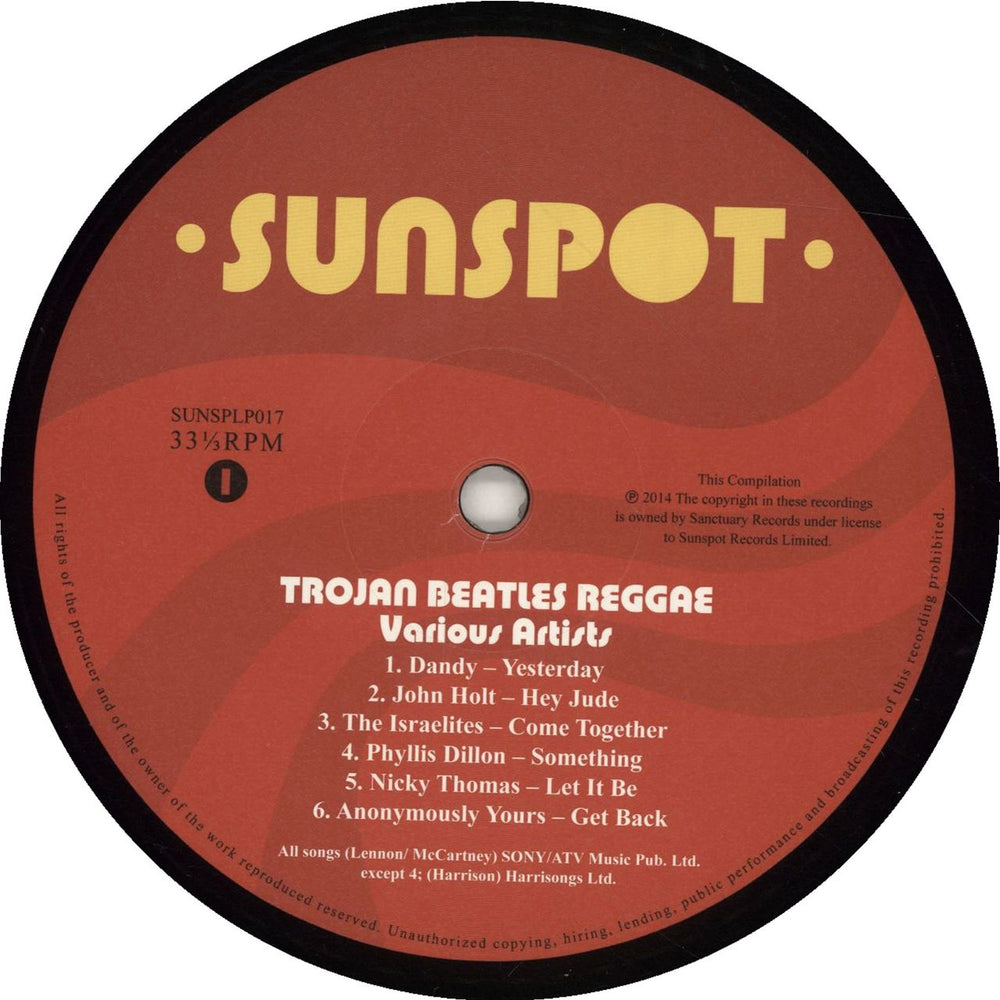Trojan Records Trojan Beatles Reggae UK vinyl LP album (LP record) 5036436092727