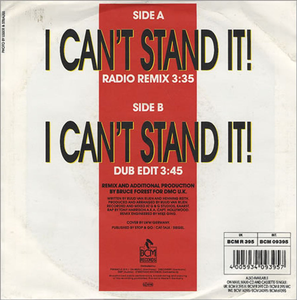 Twenty 4 Seven I Can't Stand It German 7" vinyl single (7 inch record / 45) T4S07IC243336