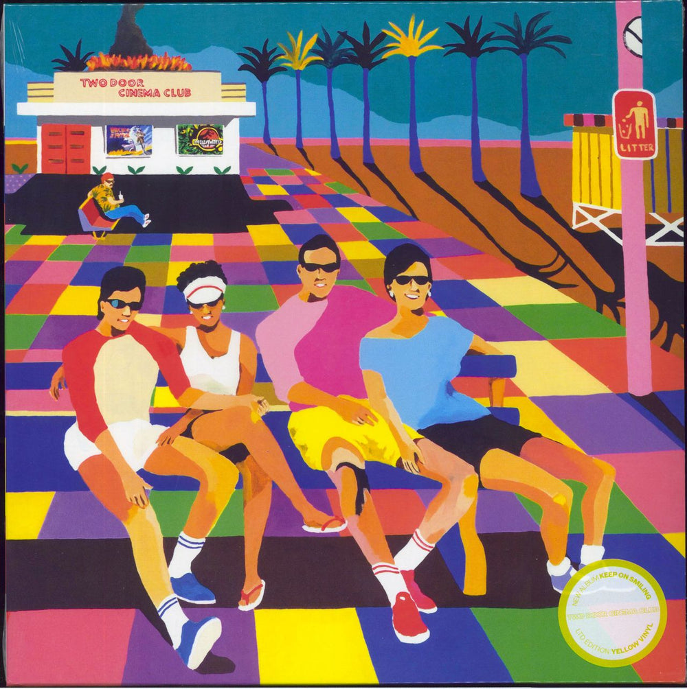 Two Door Cinema Club Keep On Smiling - Yellow Vinyl - Sealed UK vinyl LP album (LP record)