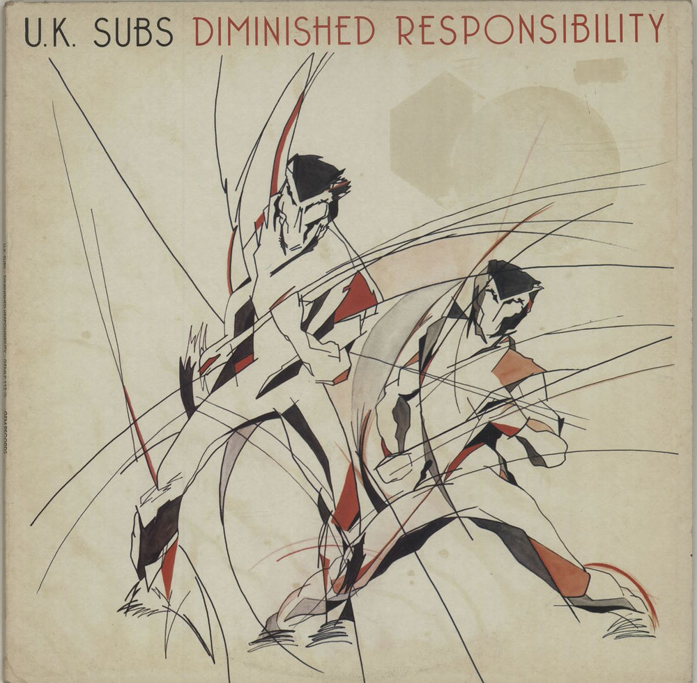 U.K. Subs Diminished Responsibility - Black Vinyl UK vinyl LP album (LP record) GEMLP112