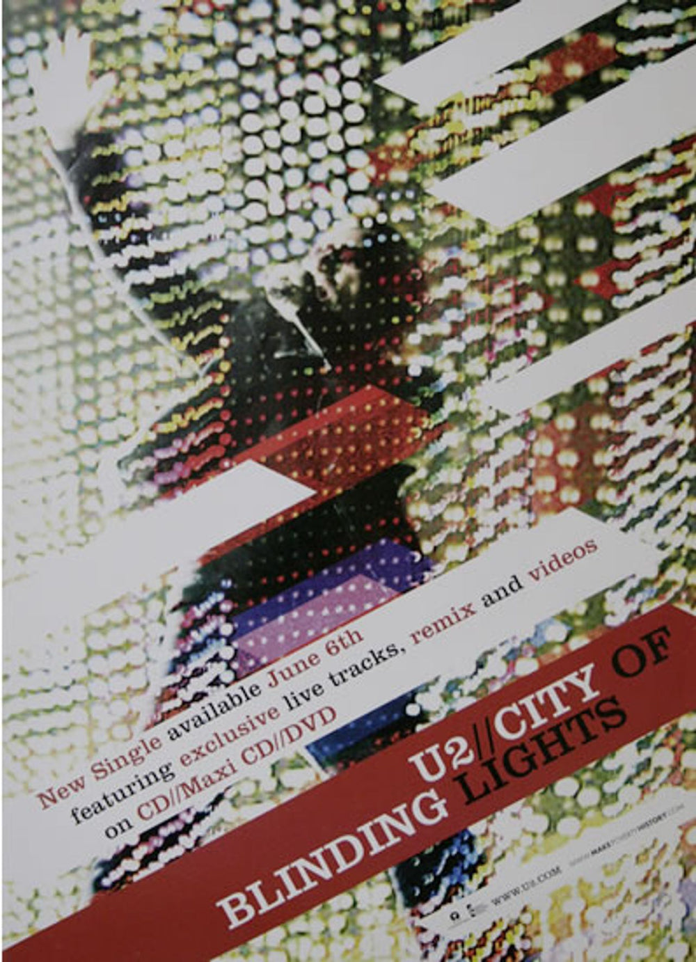 U2 City Of Blinding Lights UK Promo poster 28 X 20