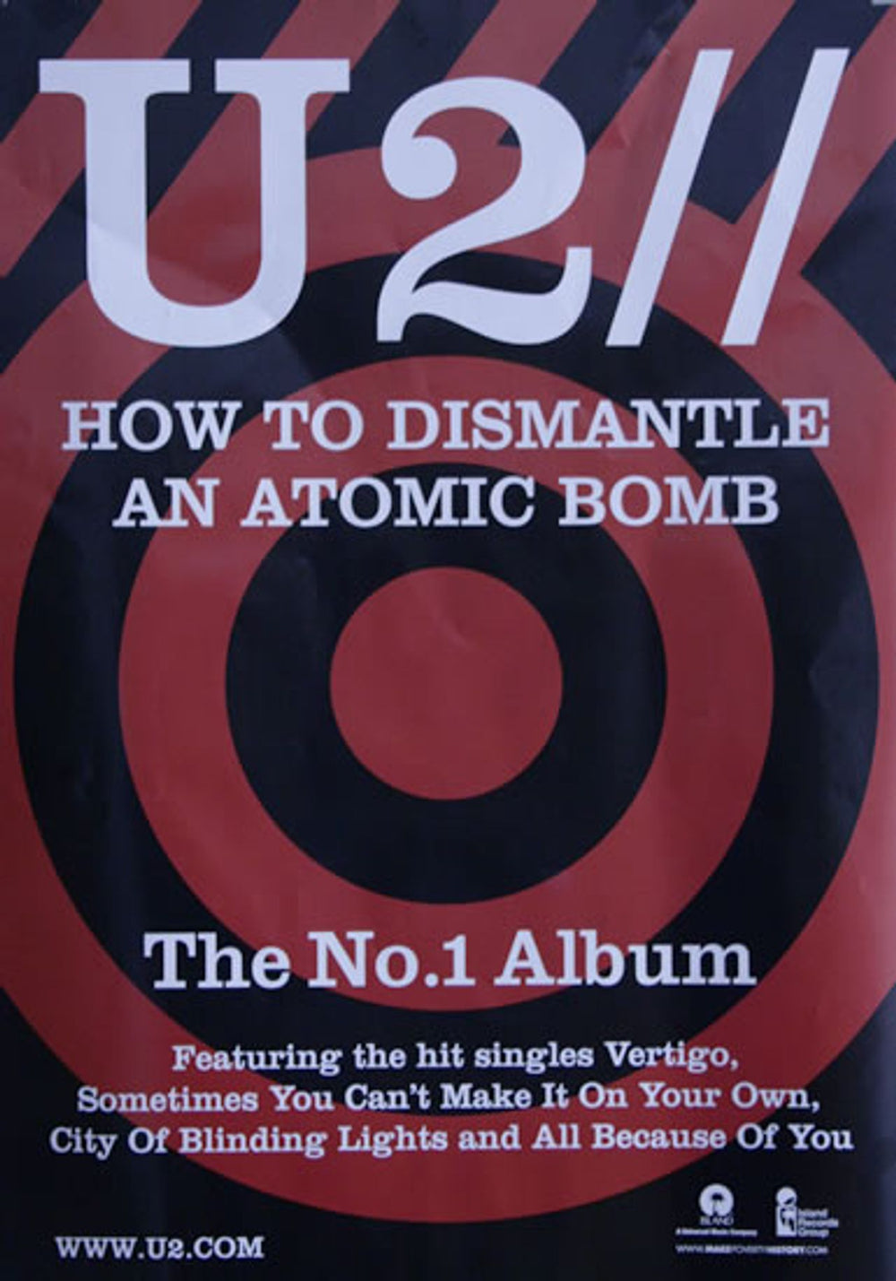 U2 How To Dismantle An Atomic Bomb & All Because - Pair UK Promo poster U-2POHO527897