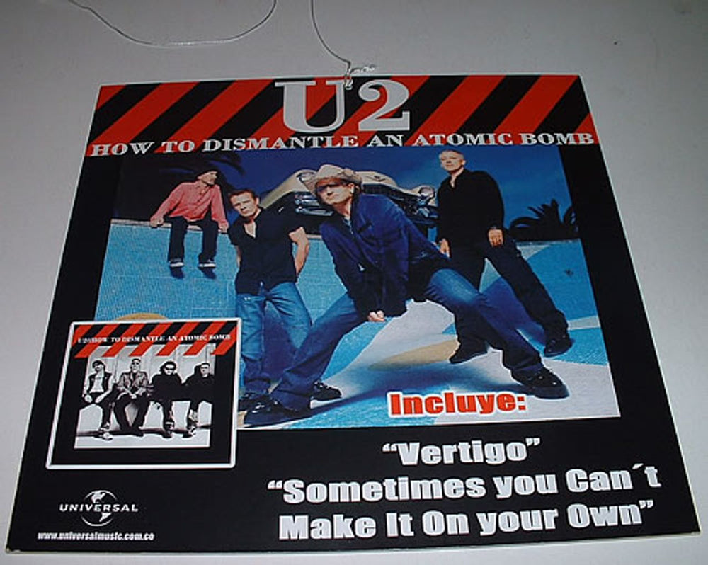 U2 How To Dismantle An Atomic Bomb Colombian Promo display HANGING DISPLAY