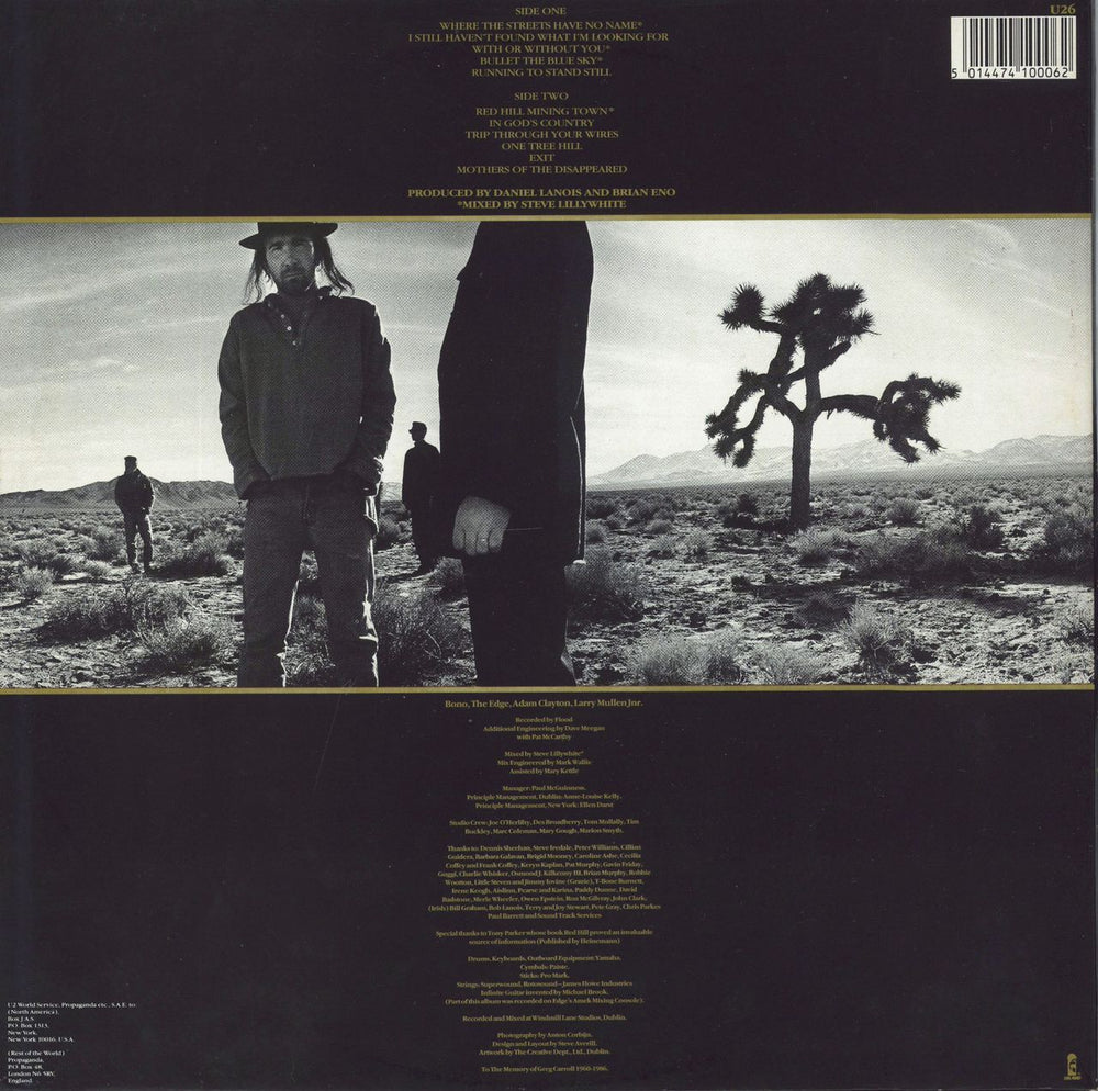 U2 The Joshua Tree - 1st - library sticker UK vinyl LP album (LP record) 5014474100062