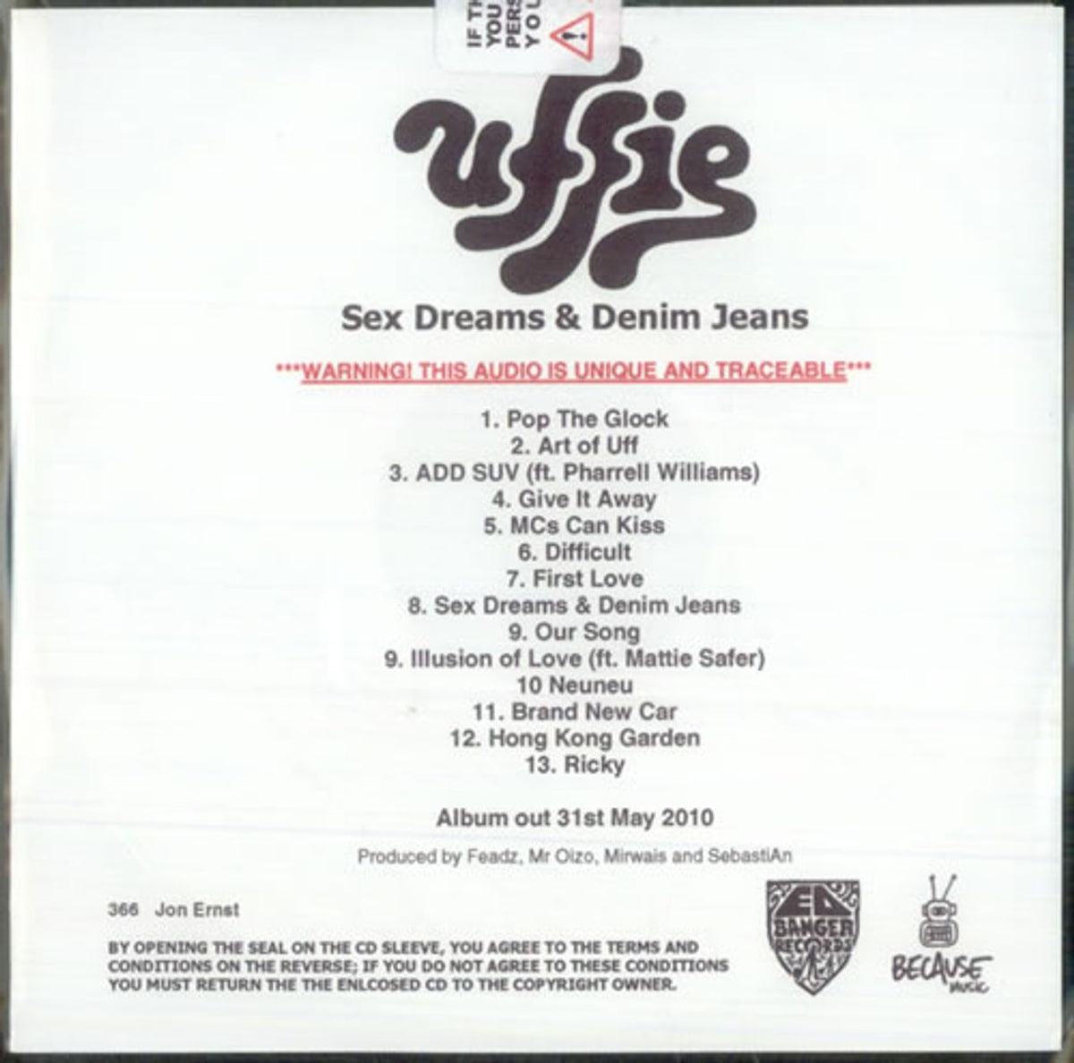 Uffie Sex, Dreams & Denim Jeans UK Promo CD-R acetate — RareVinyl.com