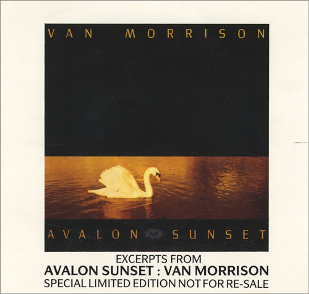 Van Morrison Excerts From Avalon Sunset UK Promo CD single (CD5 / 5") AST1