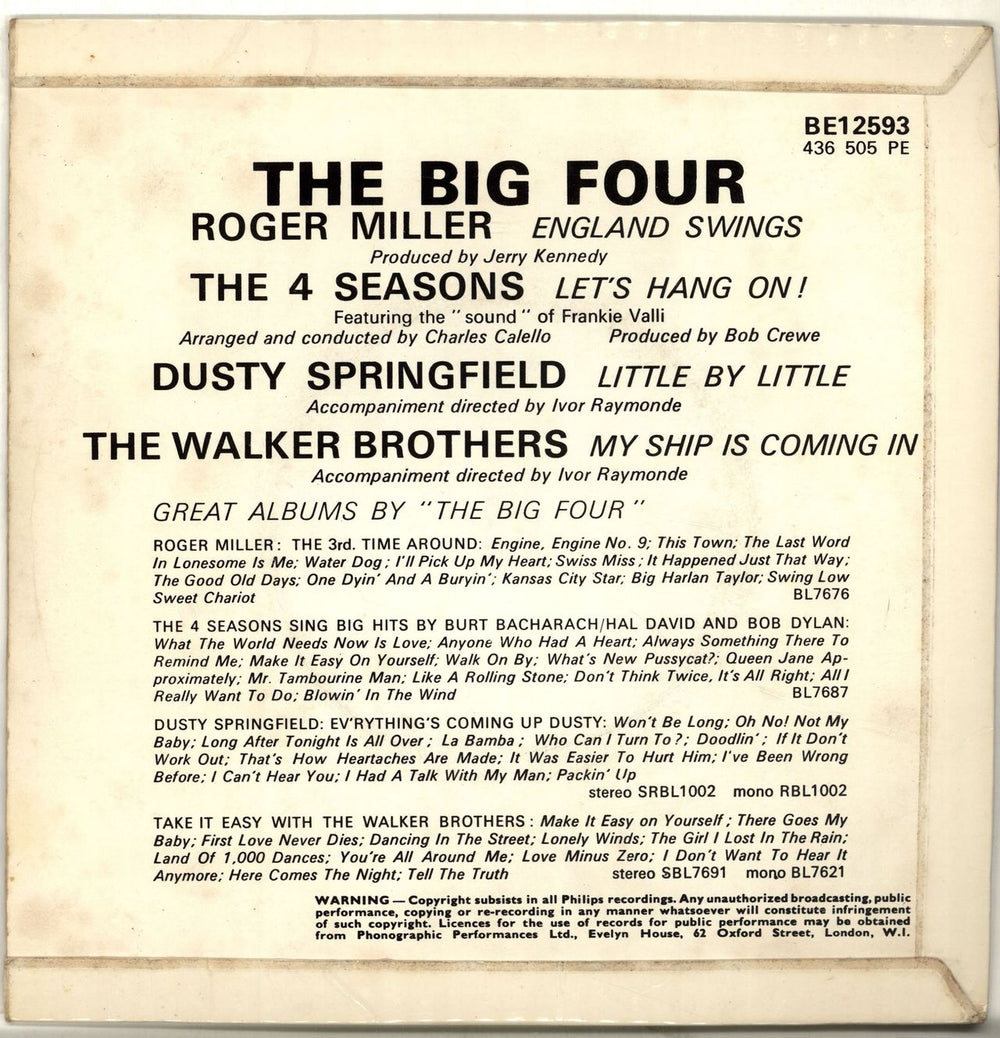 Various-60s & 70s The Big Four - 3 Prong UK 7" vinyl single (7 inch record / 45) SVA07TH616915