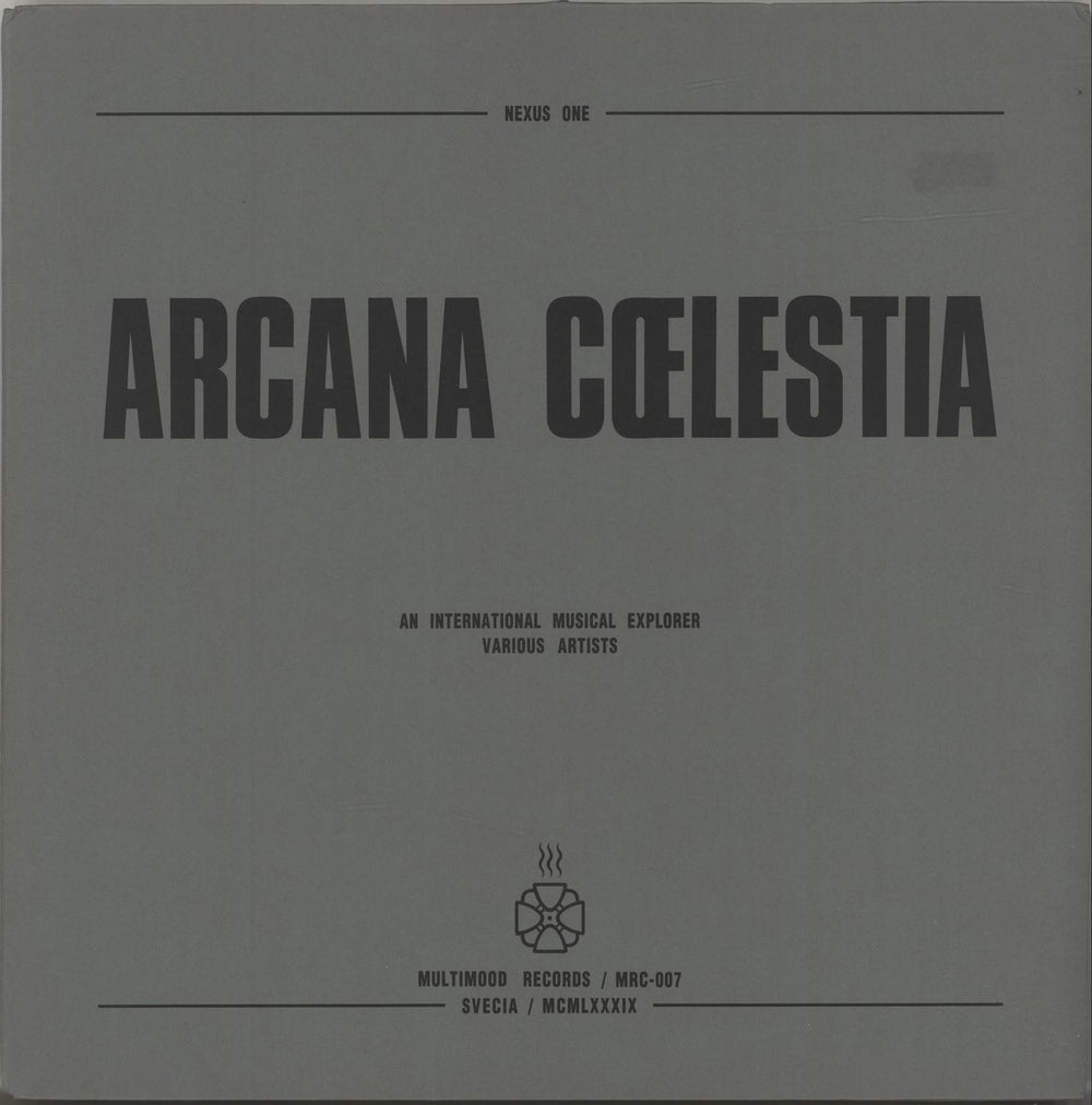 Various-Ambient & Electronica Arcana Cœlestia: Nexus One - An International Musical Explorer Swedish vinyl LP album (LP record) MRC-007