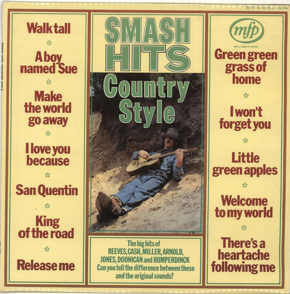 Various-Country Smash Hits Country Style UK vinyl LP album (LP record) MFP1404