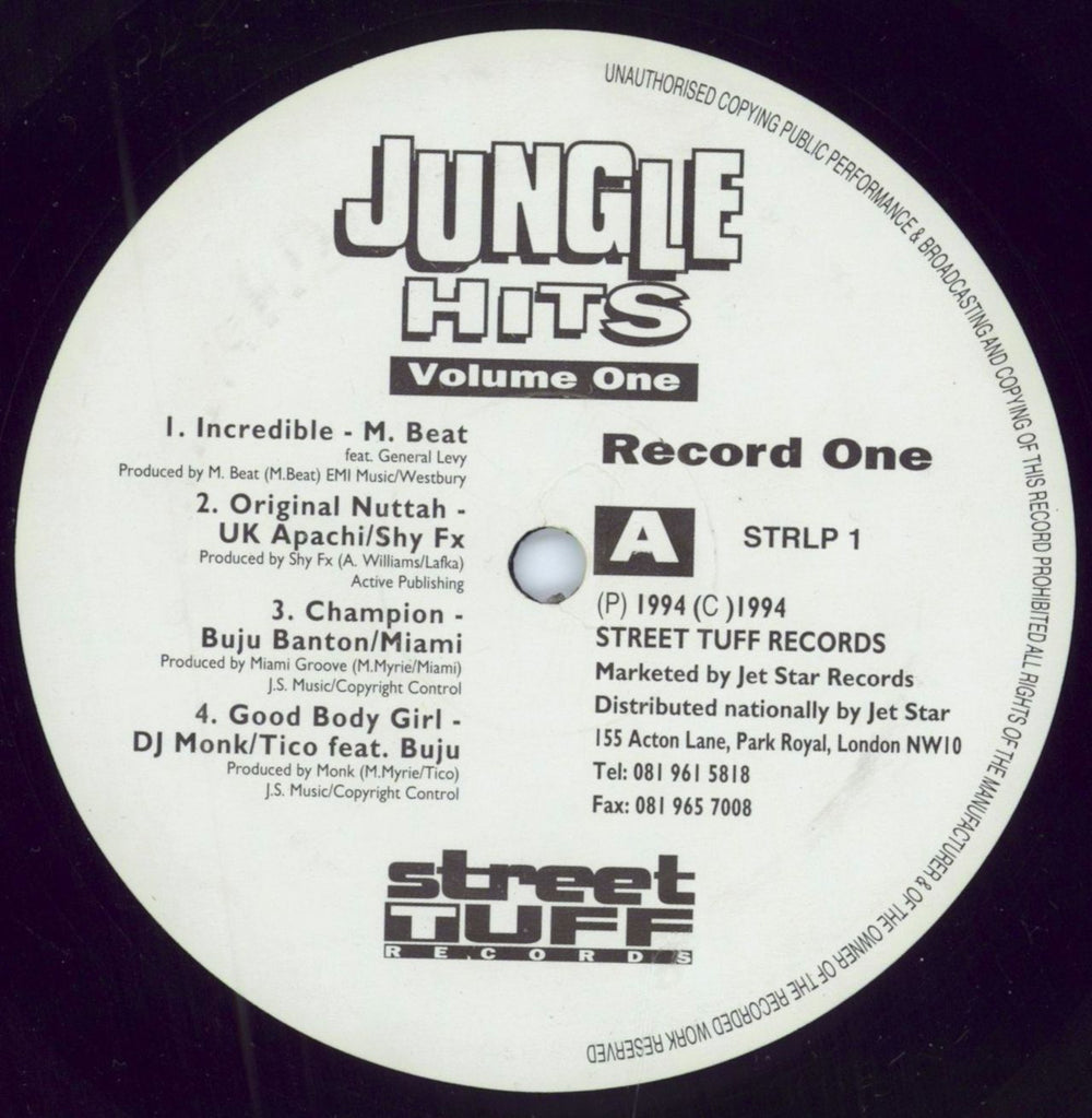 Various-Drum & Bass Jungle Jungle Hits Volume 1 UK 2-LP vinyl record set (Double LP Album) V-C2LJU788913