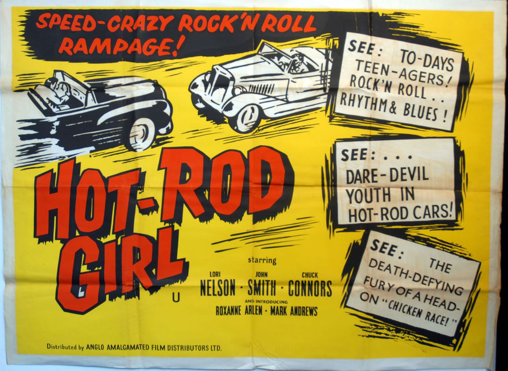 Various-Film, Radio, Theatre & TV Hot-Rod Girl UK poster QUAD POSTER