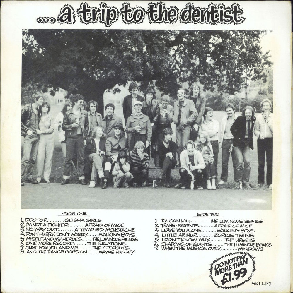 Various-Punk & New Wave ...A Trip To The Dentist + Insert UK vinyl LP album (LP record) SKLLP1