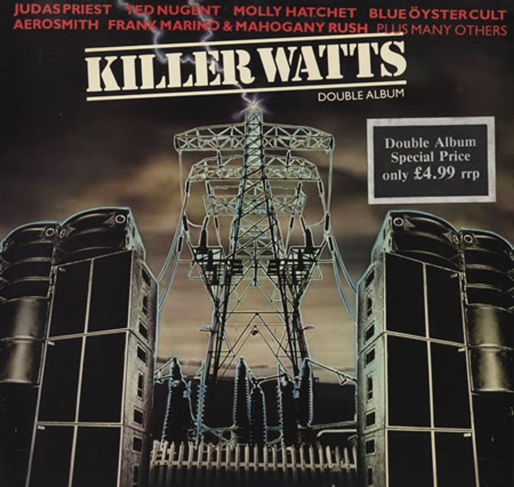 Various-Rock & Metal Killer Watts UK 2-LP vinyl record set (Double LP Album) KW1