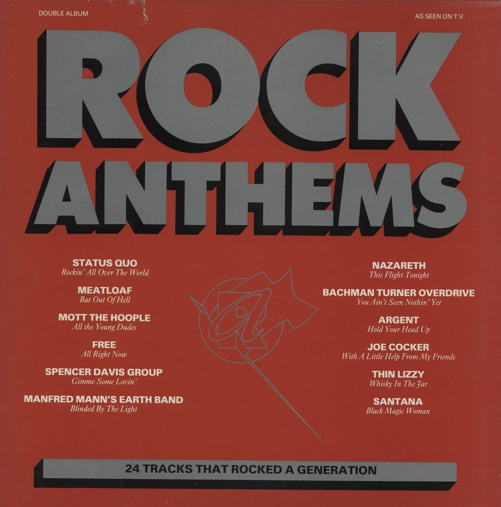 Various-Rock & Metal Rock Anthems UK 2-LP vinyl record set (Double LP Album) NE1309