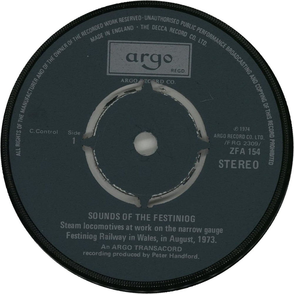 Various-Trains Sounds Of The Festiniog EP UK 7" vinyl single (7 inch record / 45) V-T07SO659244