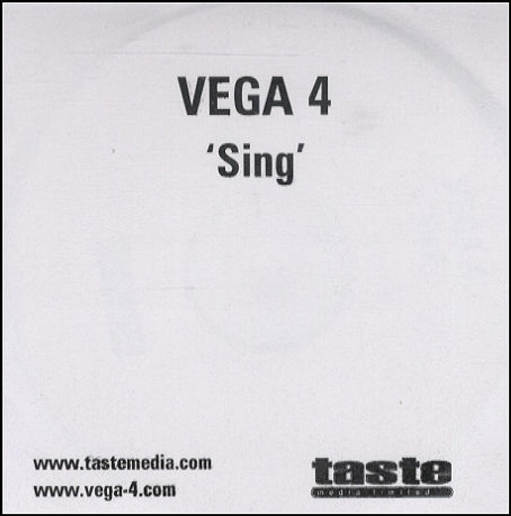 Vega4 Sing UK Promo CD-R acetate CD-R ACETATE