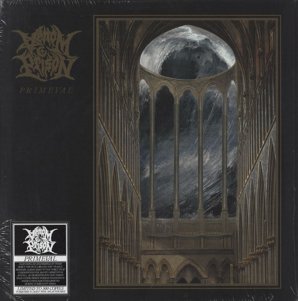 Venom Prison Primeval - Turquoise And Light Pink Splatter US vinyl LP album (LP record) PROS104291