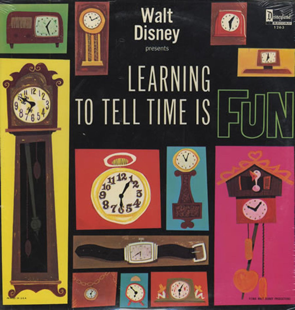 Walt Disney Learning To Tell Time Is Fun US vinyl LP album (LP record) 1263