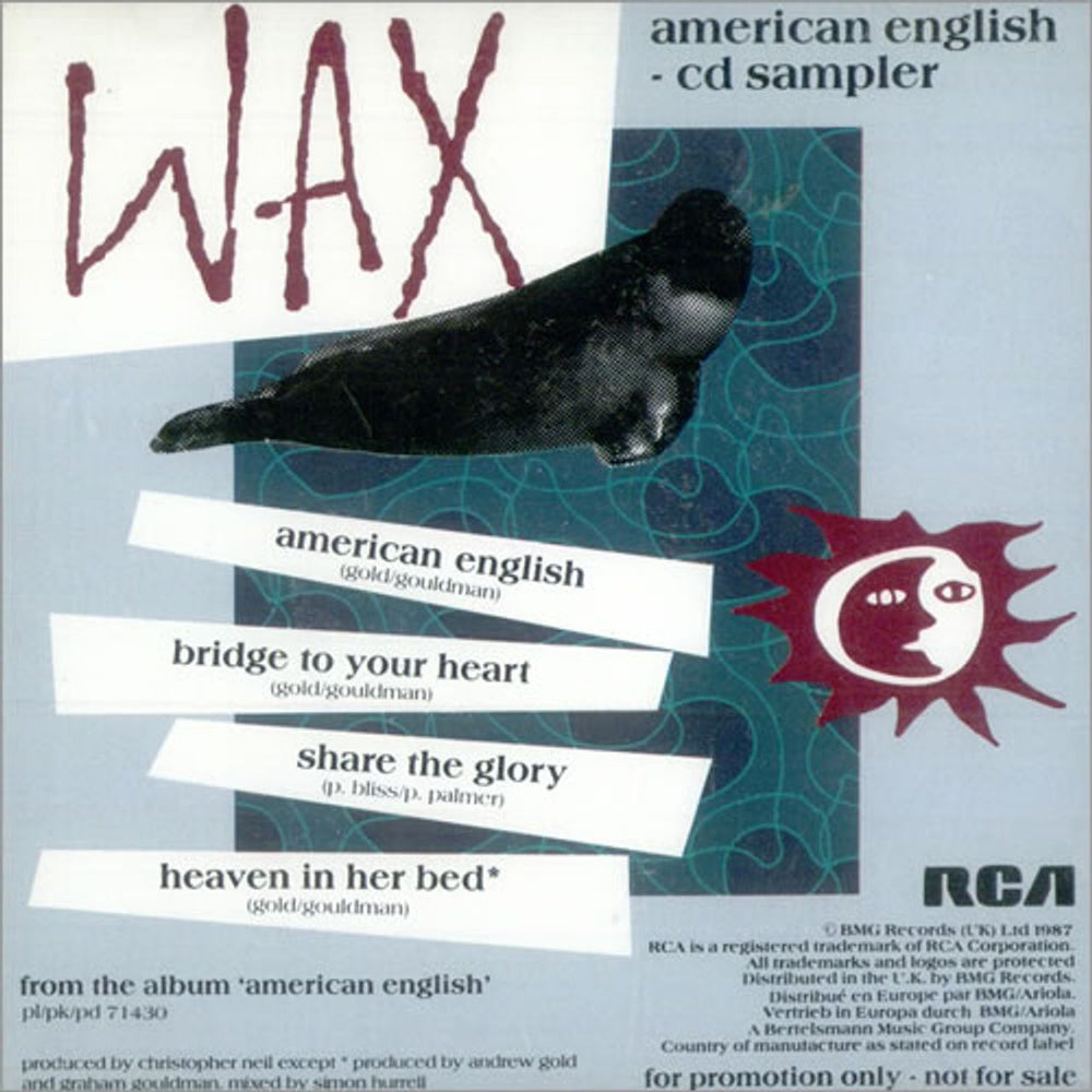 Wax American English - 4 Trk Sampler German Promo CD single (CD5 / 5") WAX1