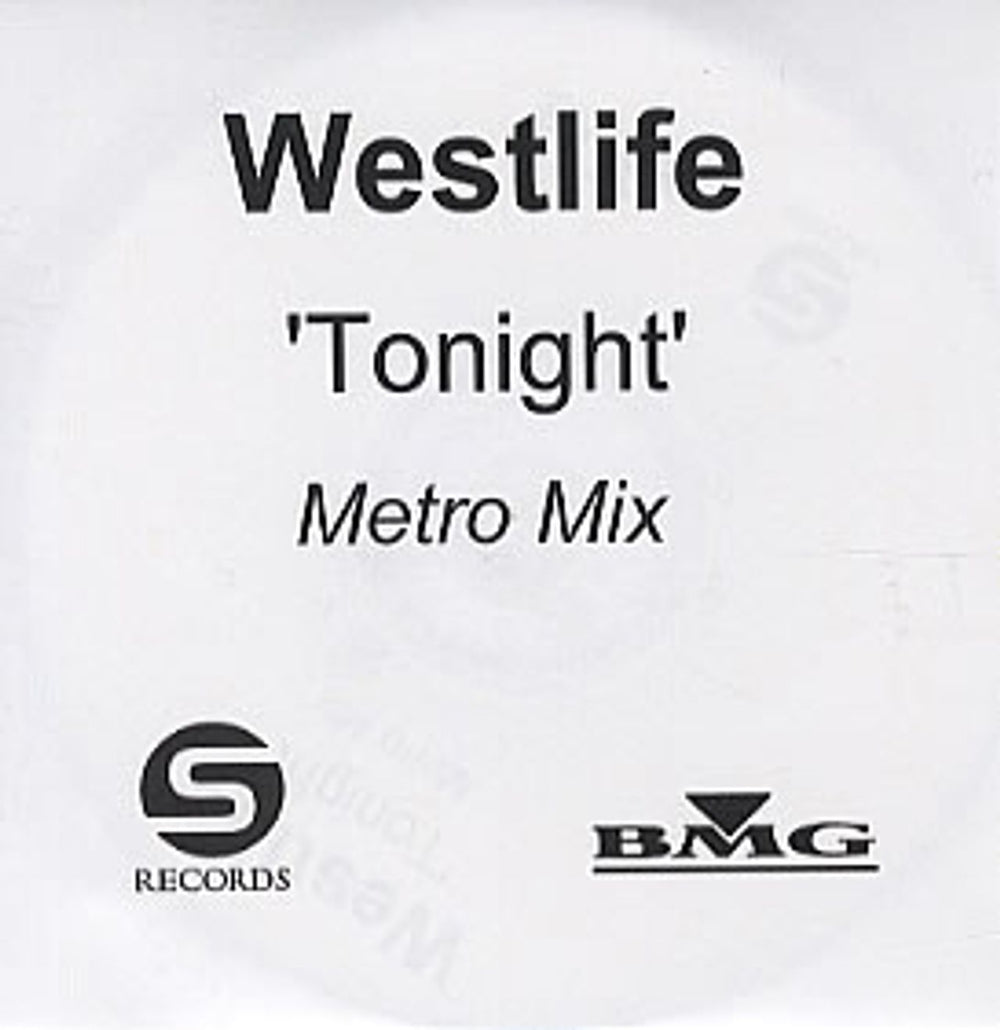 Westlife Tonight - 4-track UK Promo CD-R acetate CD ACETATE